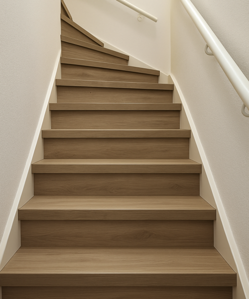 Traprenovatie met PVC Traprenovatie met PVC